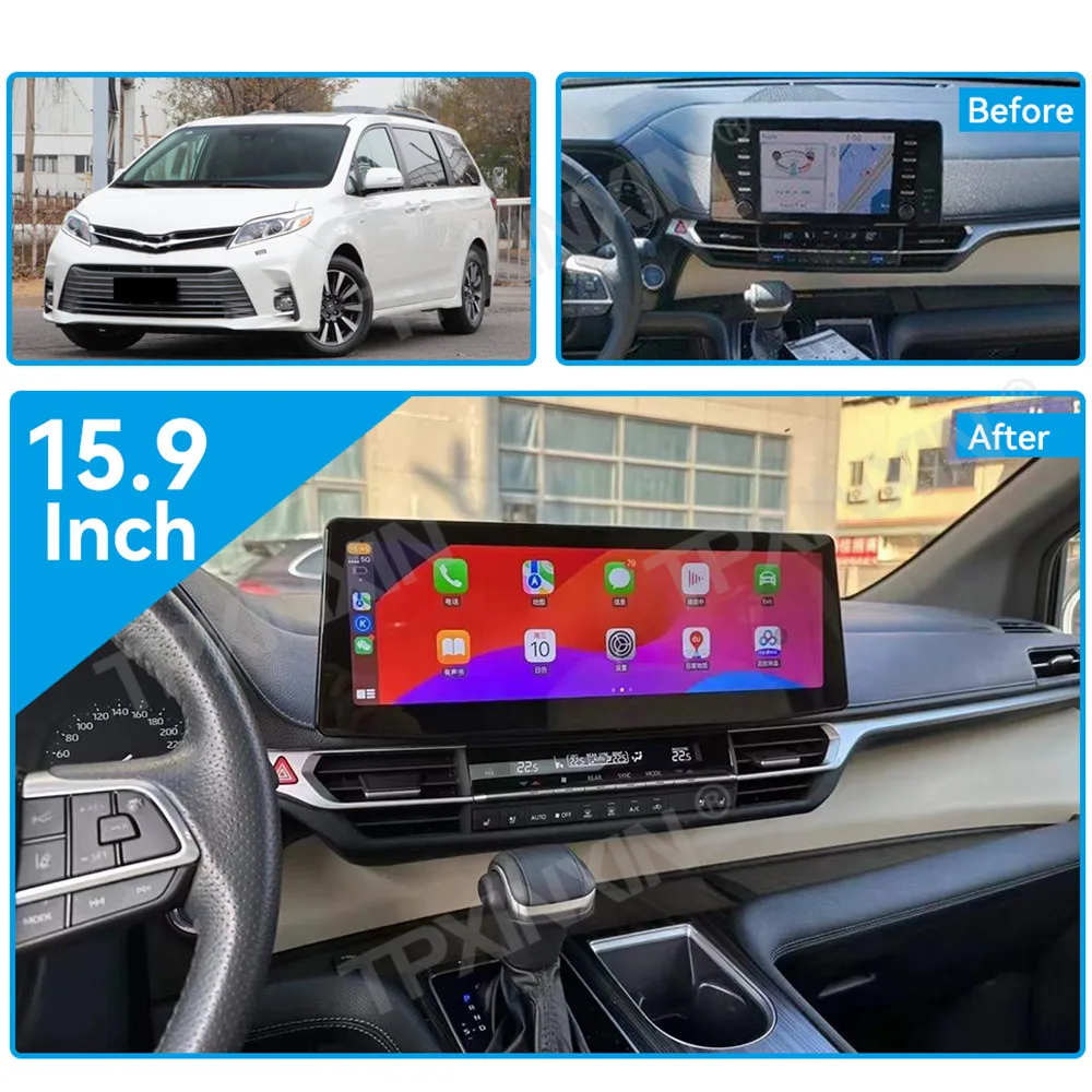 Для Toyota Granvia Sienna 2021 2022 2023 2024 Android Авто Радио Автомобильный Мультимедийный