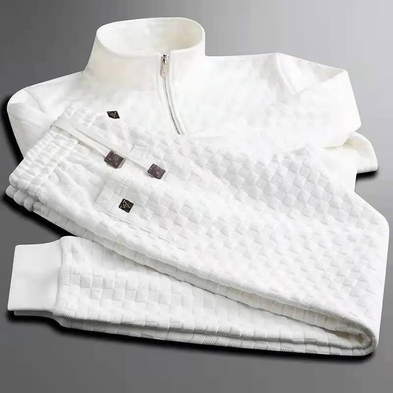 

Casual men's wear 2022 Spring and Autumn new suit trend fashion loose plaid coat Harlan pants two-piece set for men