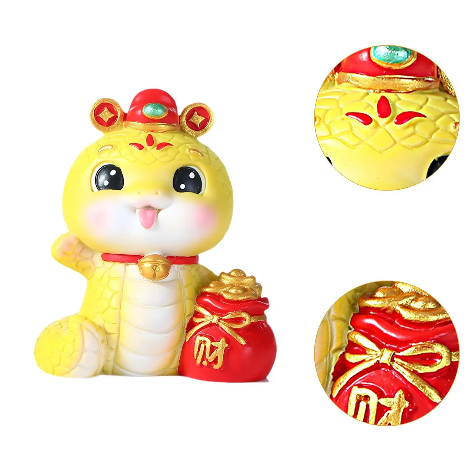 Мультяшная статуя змеи 2025 новогоднее украшение весенний фестиваль настольное