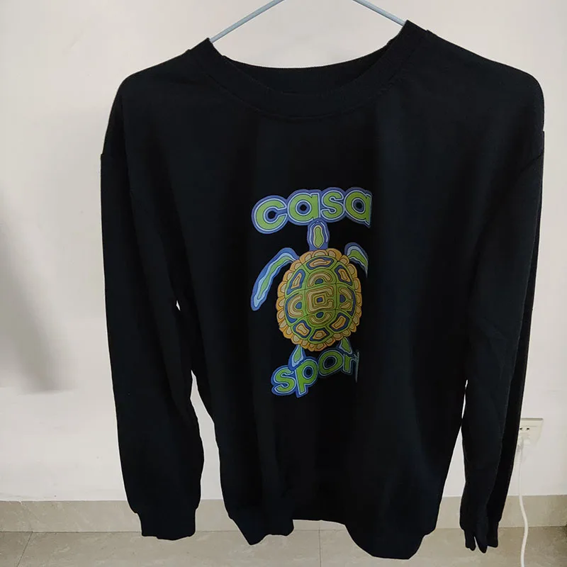 

Cotton Casablanca T Shirt Tortoise Graphic T Shirts Long Sleeve O Neck Printed T-shirt Christmas Fashion Men Clothing Gift