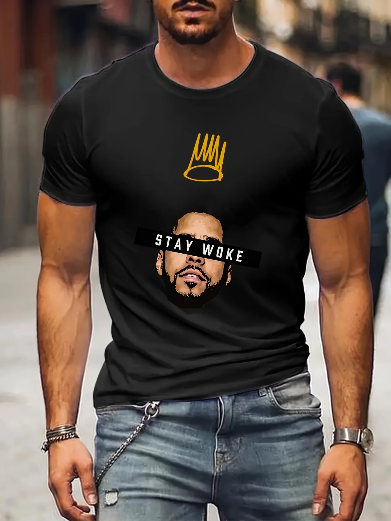 JCole Stay Woke Festival Новый год 2025 Мужские топы рубашки Аниме Мужская футболка Футболка с