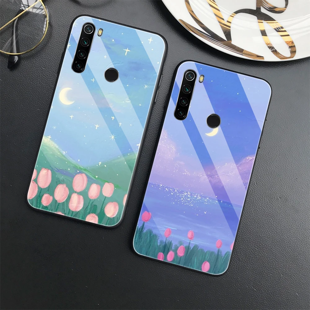 

Painting Scenery Phone Case for Redmi Note 11 11S 5G 6 7 8 9 10 Pro Max 9S 6A 7A 8A 8T 9A 9C 9T Tempered Glass Back Shell Covers