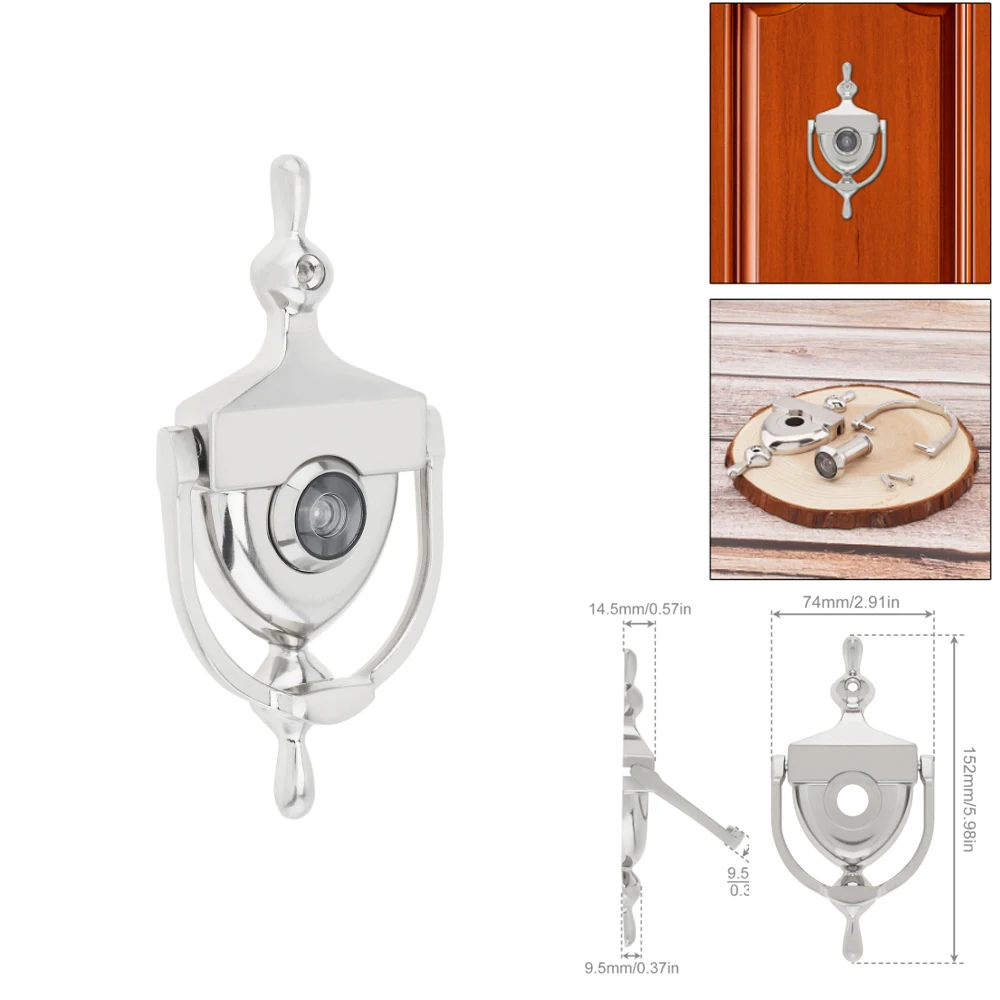 

Дверной молоток из цинкового сплава 5/6 дюймов 180 ° Дверной просмотрщик высокой четкости Peek Peep отверстия для толщины дверей от 1,38 до 1,97 дюйма