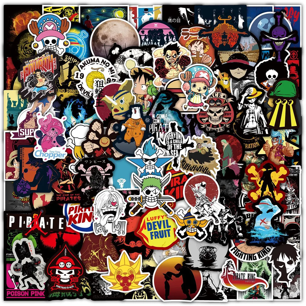 

10/30/50/100pcs Cartoon ONE PIECE Stickers Anime Graffiti Water Bottle Laptop Skateboard Motorcycle Cool Kids Sticker Decals