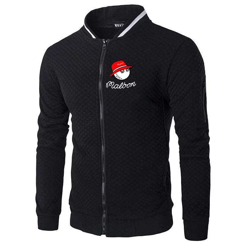 

Fall 2023 New MALBON Print Jacket, Men's Fashion Casual Sports Top, Golf Zip Jacket, High Neck, Size S-3XL