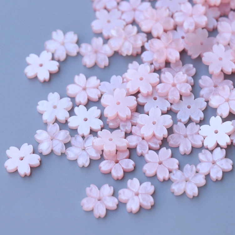 

10-50pcs 12mm Resin Flower Petal Beads for Jewelry Making Components DIY Cherry Blossoms Charms Pendants Loose Spacer Bead