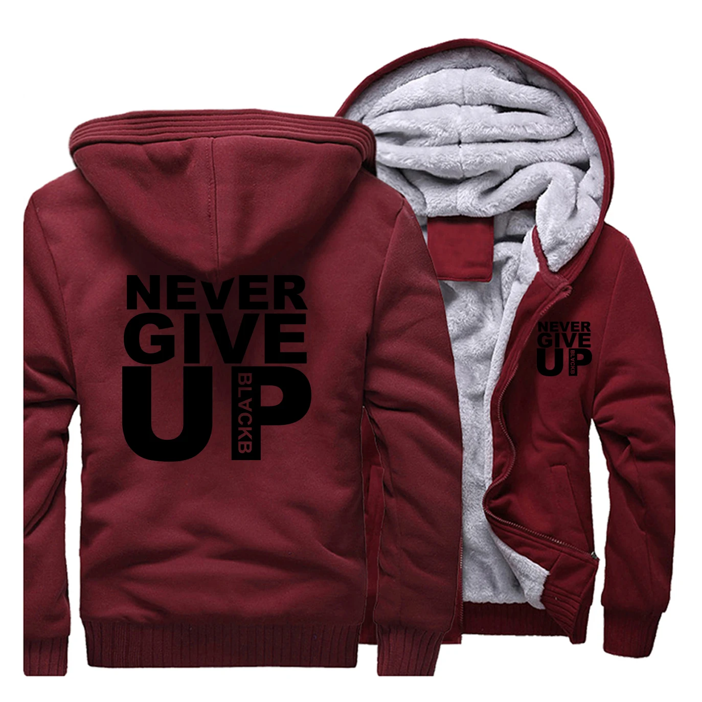 

Mo Salah You'll Never Walk Alone Hoodies Men's Jacket Coat Never Give Up Hoodies Zipper Man Fleece Warm Jacket Cotton Men Coats