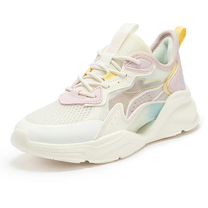 361 Degrees W582226775 Sports Life W's Retro Culture Shoes Breathable Women's Sneakers 2022 Mesh Synthetic Leather Patchwork