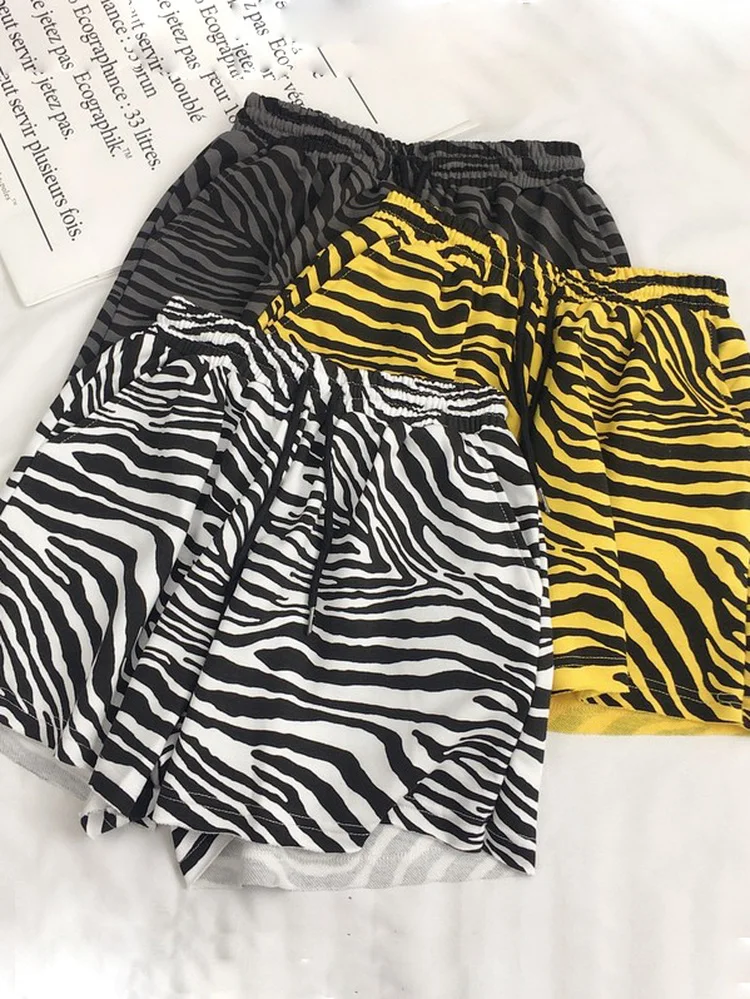 2023 Zebra Leopard Shorts Colorful Women's Sports Shorts Casual Classic Soft Student High Waist Summer Baggy Breeches for Women