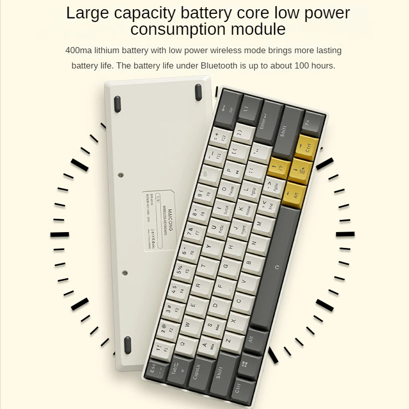 

Беспроводная Двухрежимная Bluetooth клавиатура KB165, популярная цветная портативная Бесшумная Офисная Клавиатура с двойным заклинанием