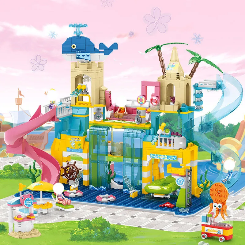

715 шт., Детский конструктор «Аквапарк»