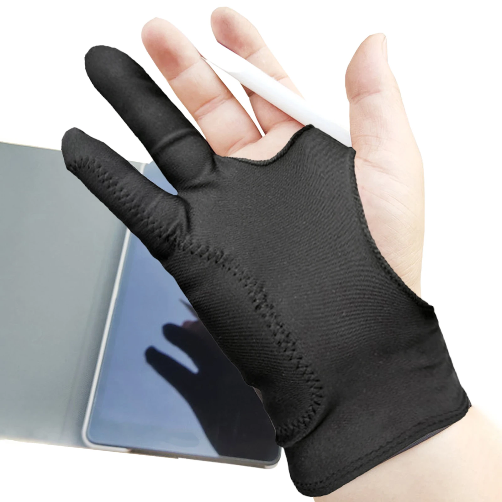 

Artist Glove Artist Gloves For Drawing Tablet Anti-touch Glove Smudge Guard Two-Finger Reduces Friction For Stylus Pen Pencil