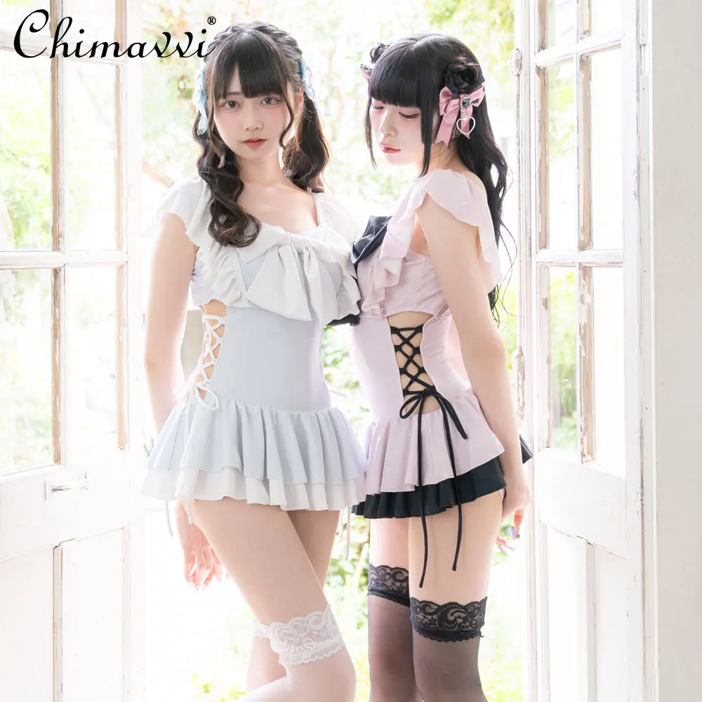 Женский раздельный купальник в японском стиле