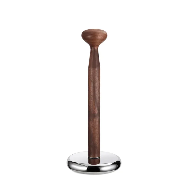 Держатель для бумажных полотенец из нержавеющей стали и орехового дерева