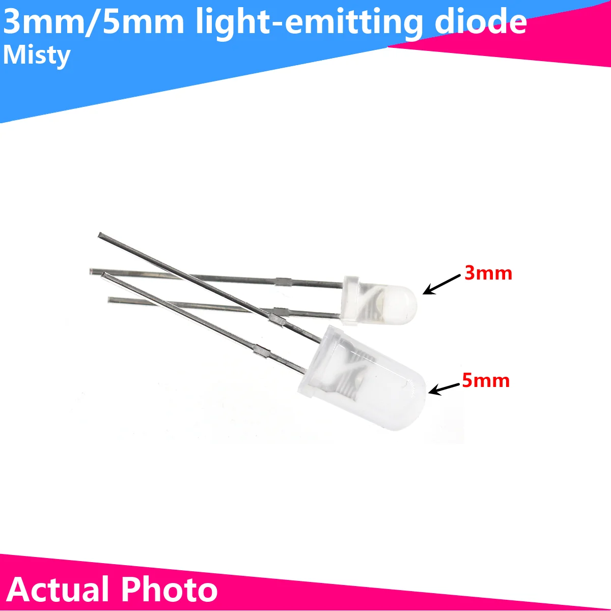 

50 шт., 3 мм, 5 мм, искусственная светоизлучающая лампа с прямой вставкой, цвет красный, желтый, белый, зеленый, синий.