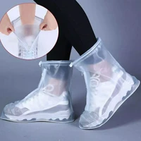 silicone waterproof shoe cover unisex reusable zipper transparent rain boot overlay outdoor antifouling rain and snow