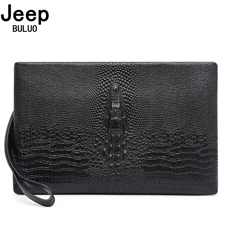 

Мужской кожаный бумажник JEEP BULUO Celinv Koilm, деловая сумка-конверт, вместительный кошелек, все сезоны,