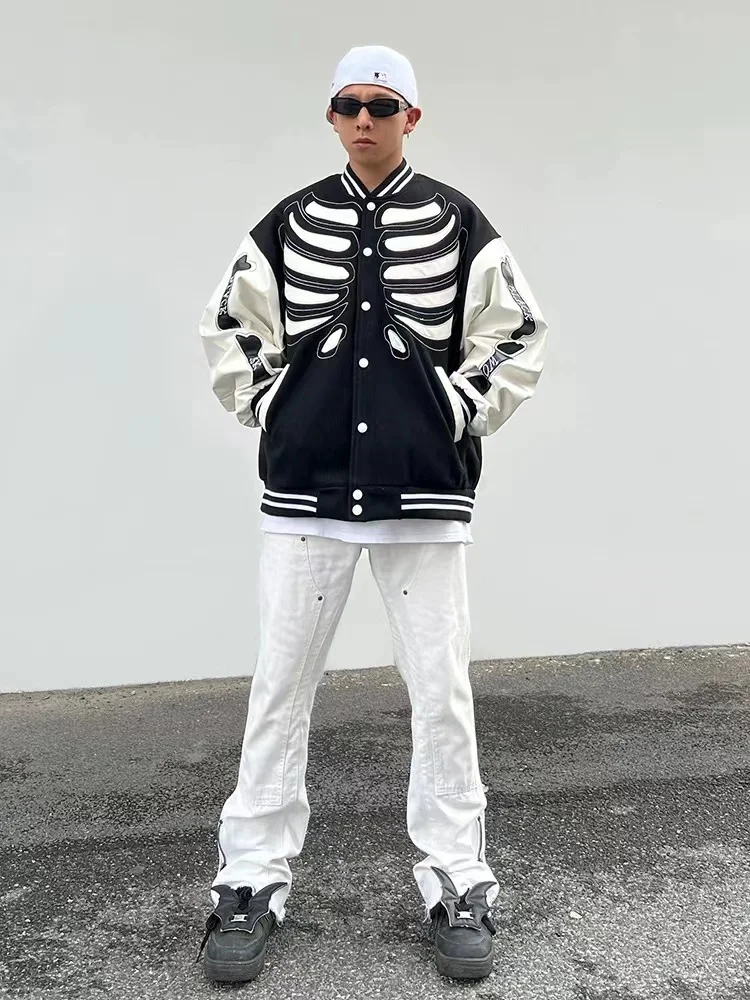 Модная Повседневная Уличная одежда бейсбольные куртки в стиле хип-хоп свободная