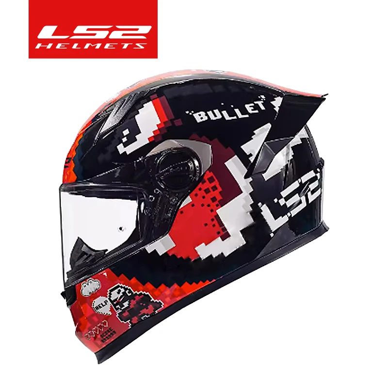 Мотоциклетный шлем LS2 FF300 на все лицо с прозрачным козырьком для мужчин и женщин