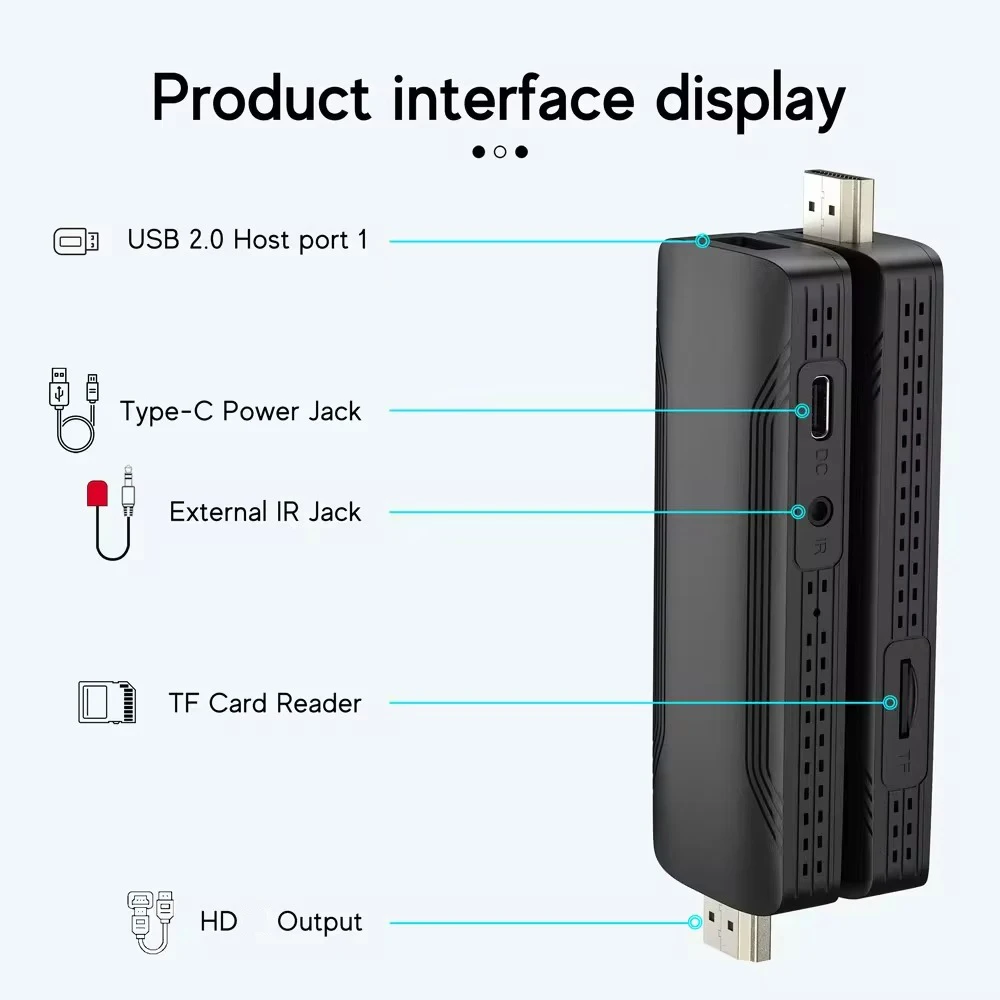 H313 TV Stick HDR Set Top OS 4K 1080P WiFi 6 2.4/5.8G Android 10 Smart Sticks для Google YouTube NETFLIX Сетевой медиаплеер