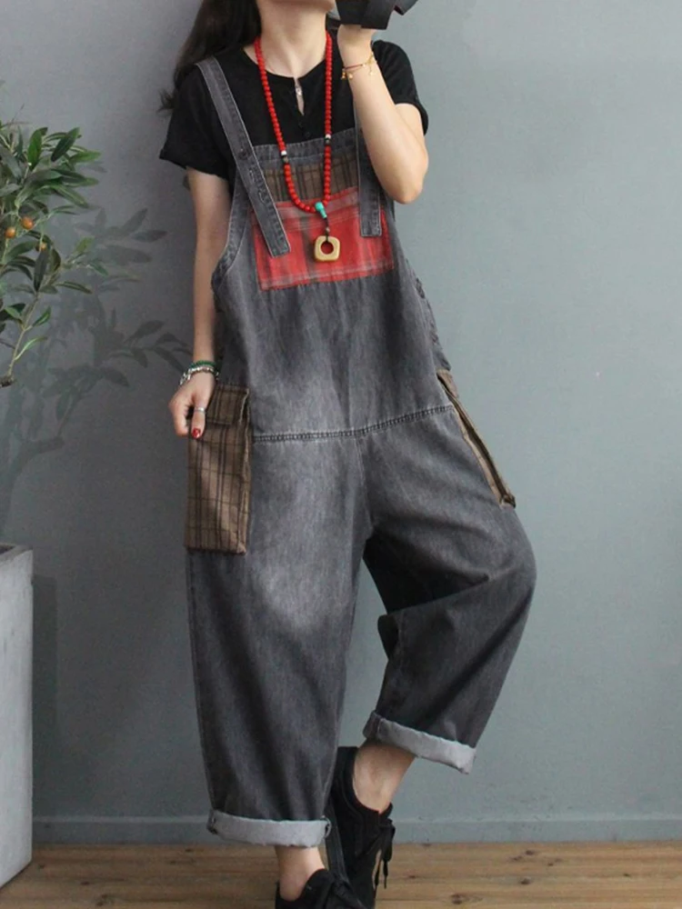 Осенние корейские модные дизайнерские женские клетчатые джинсовые брюки Max LuLu