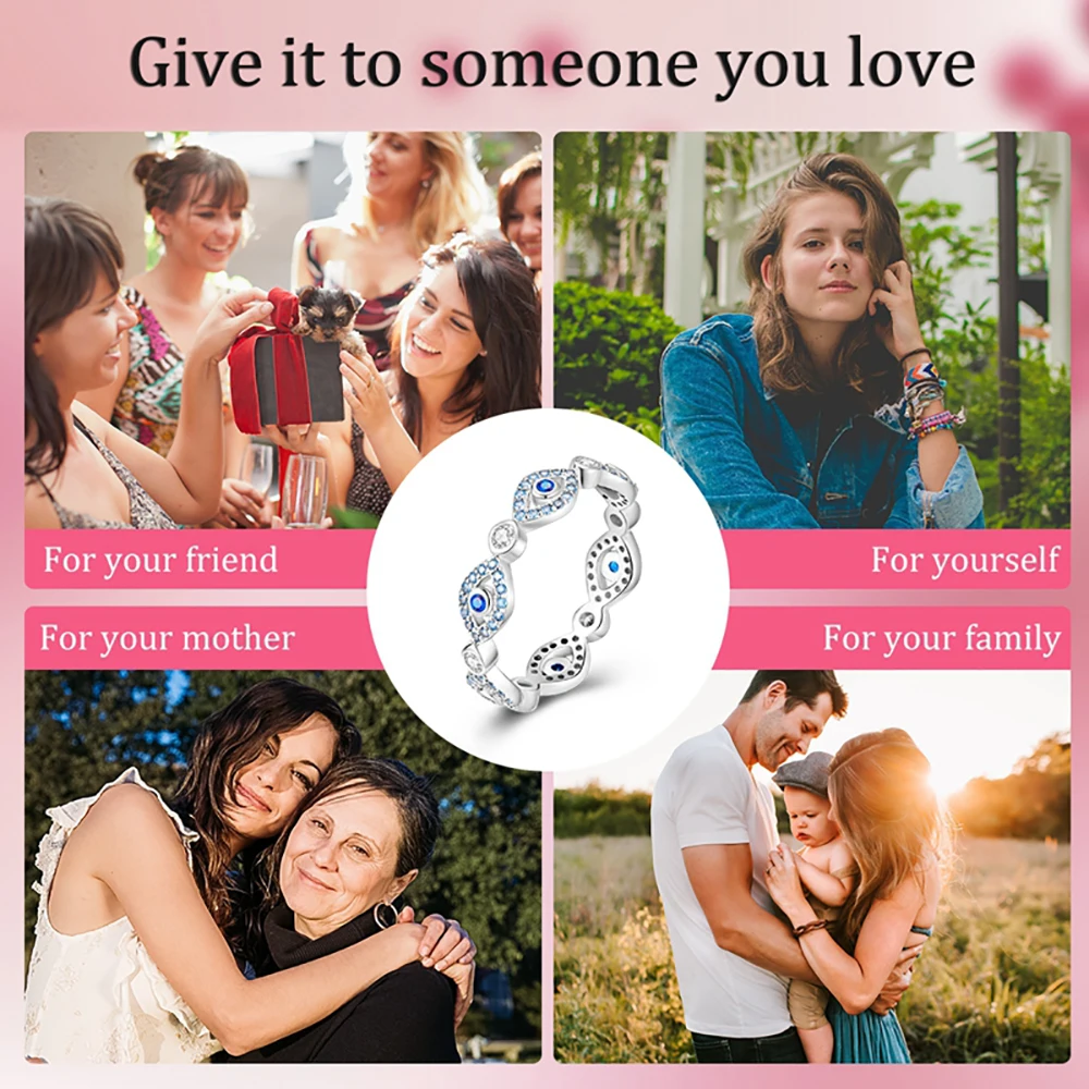 Женское серебряное кольцо с дьявольским глазом