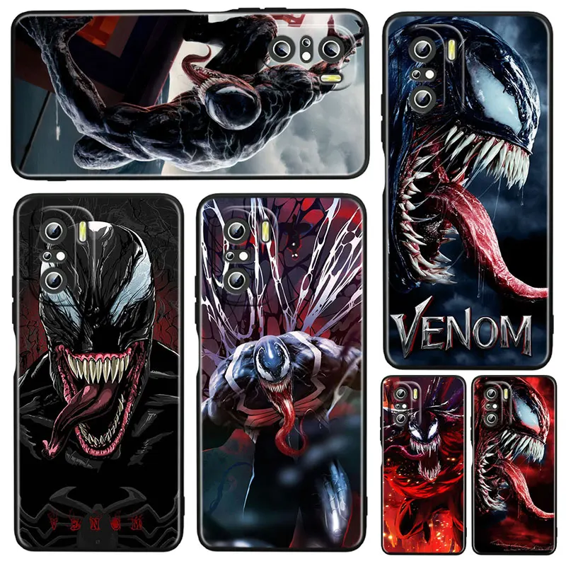 

Avengers Venom Marvel For Xiaomi Redmi K50 Gaming Pro 5G 10 9 9A 9C 9T 8 7 6 5 4X TPU Soft Black Phone Case Fundas Capa Cover