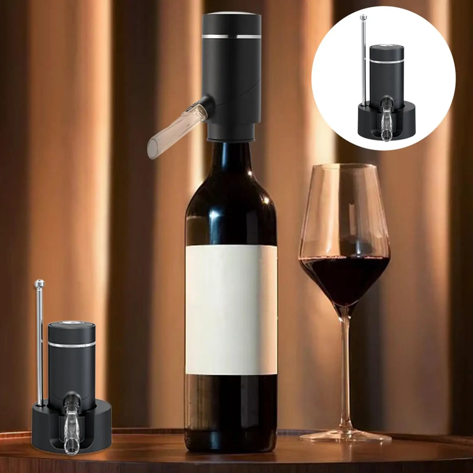 

Portable Electric Wine Aerator Wine Dispenser Decanter Rechargeable for Party Drinks Bar