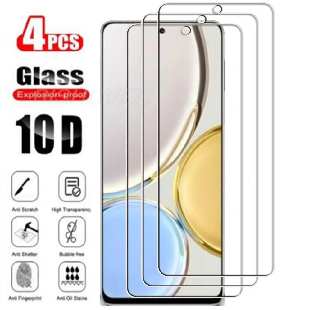 

4Pcs Tempered Glass For Honor X9 4G ANY-NX1 HonorX9 5G 6.81" 2022 Screen Protector Protective Glass Film 9H