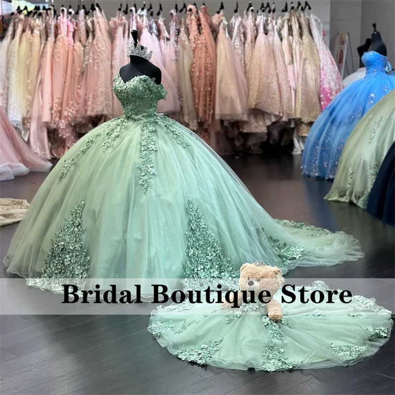 

Luxury 2023 Ball Gown Quinceanera Dresses Lace Appliques Beads Princess Vestidos De 15 Años Corset For 15th Sweet 16th Gown