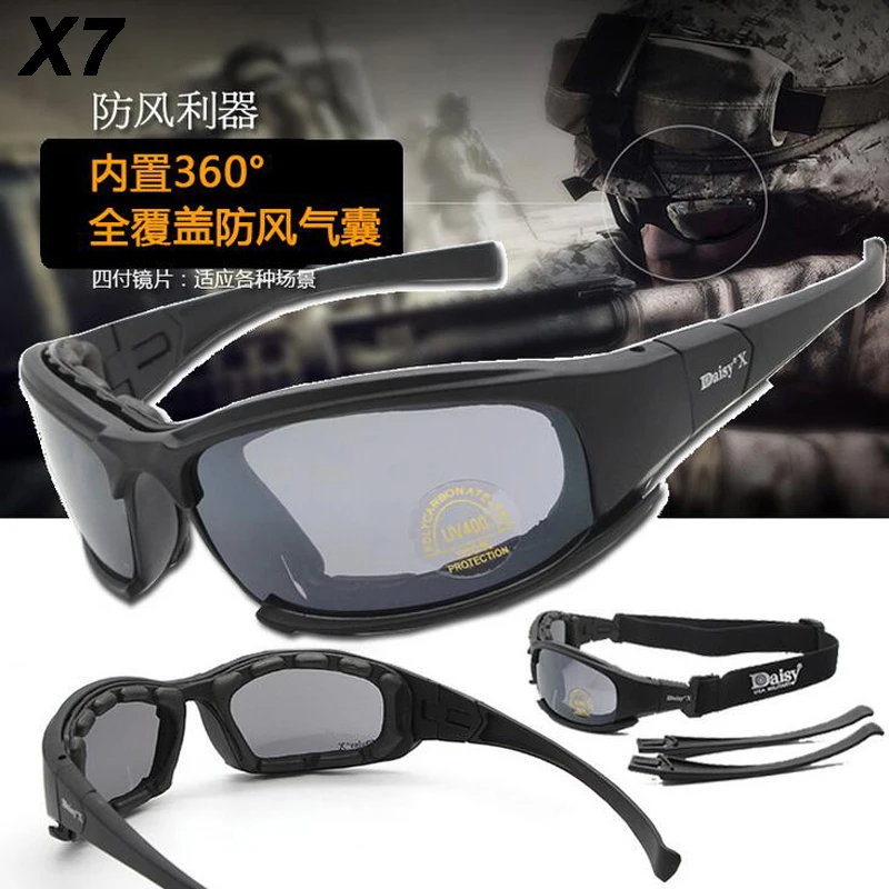 

Tactical Glasses X7 Polarized Army Goggles Sunglasses Military C5 Goggles Airsoft Shooting Hunting Sport Protection Sunglasses