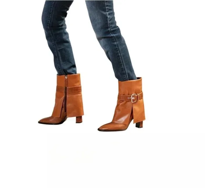 Внешняя торговля модные женские сапоги на очень высоком каблуке с острым носком