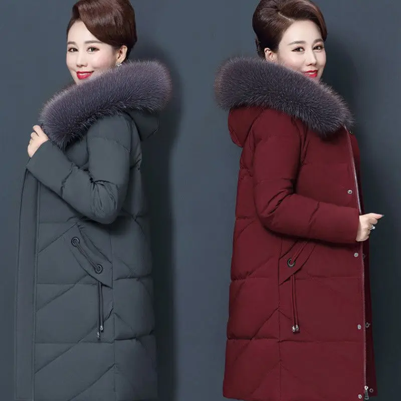 

Элегантные теплые парки с подкладкой, модная свободная тонкая куртка с капюшоном, корейское зимнее пальто с длинным рукавом и карманами, женская верхняя одежда T224