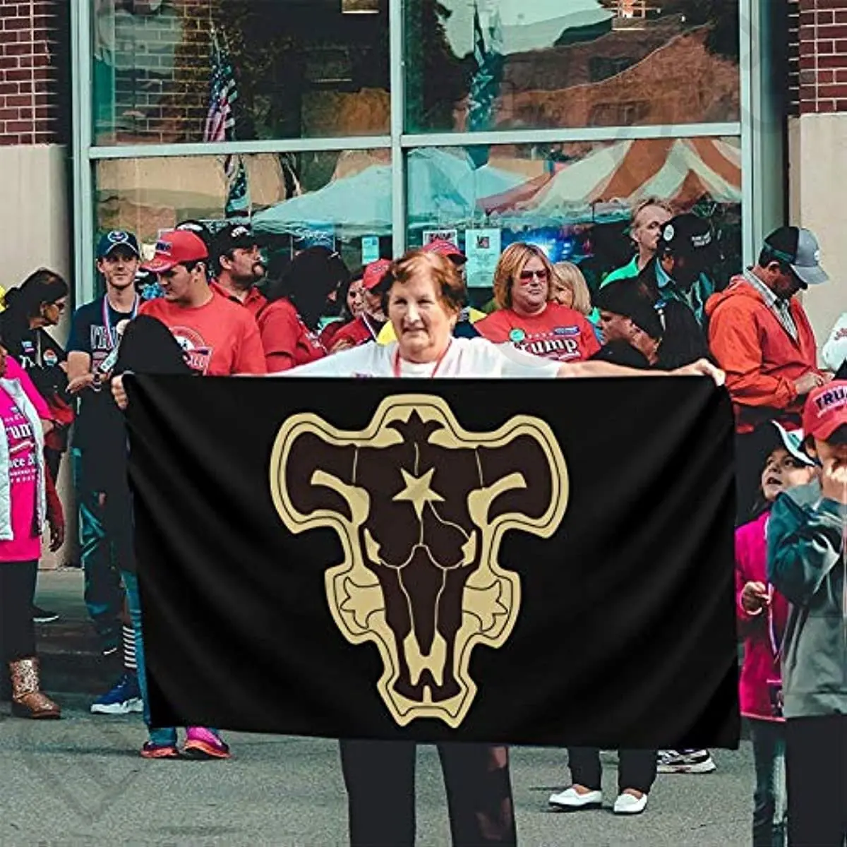 

Флаг черного клевера из аниме, 3 Х5 фута, полиэстер с латунными Люверсами