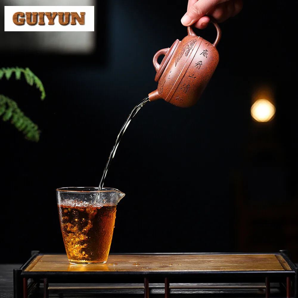 Аутентичные чайники из исинской фиолетовой глины 290 мл художники ручной работы