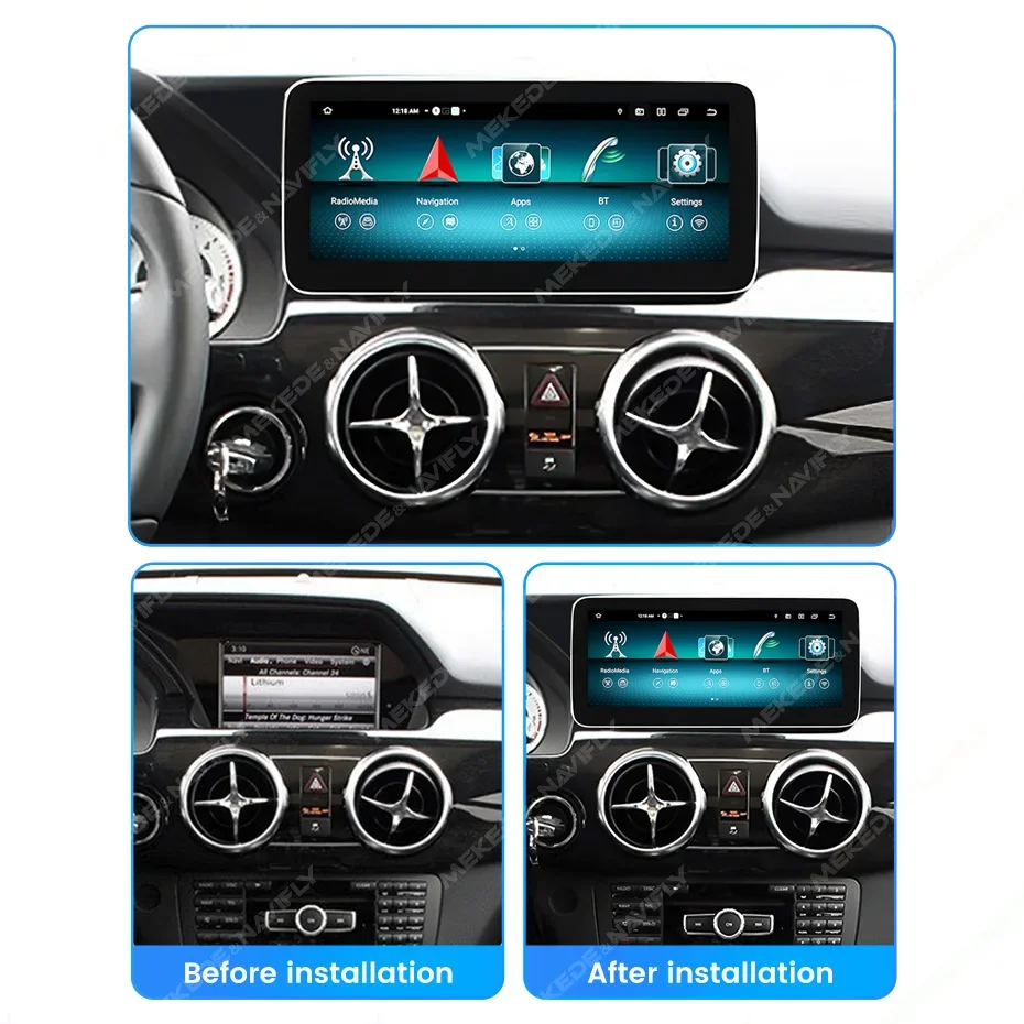 MN-X Android 14 до 8-ЯДЕР 12+512ГБ автомагнитола For Mercedes Benz GLK Class benz X204 2008-2015 Штатная
