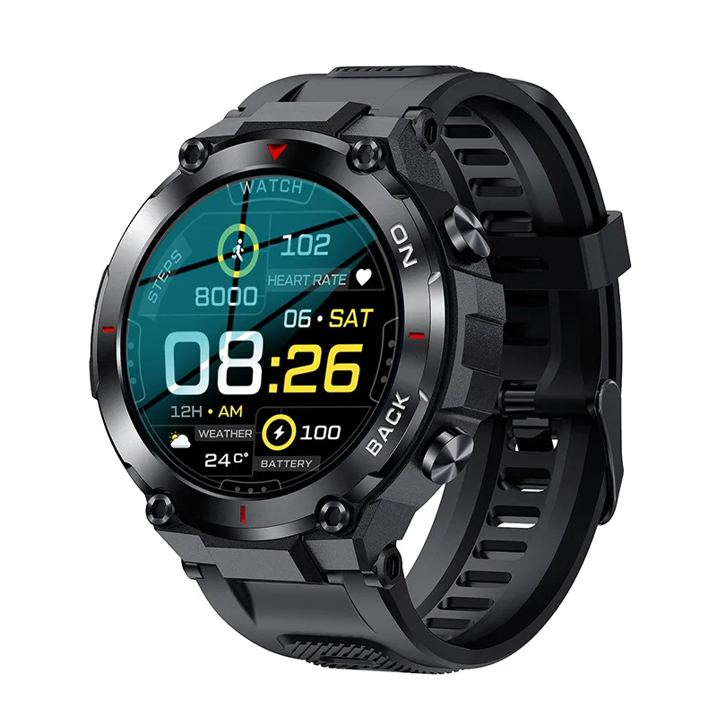 New GPS Smart Watch Men 1.32 IPS 480mAh Fitness Tracker Custom Dial Heart Rate IP68 Waterproof Outdoor Sport Smartwatch