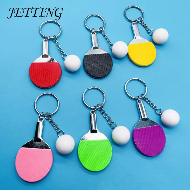 1PCS Sport Ping Pong Table Tennis Ball Badminton Bowling Ball Keychain Key Chain Keyring Key Ring Souvenir Gift Ornament