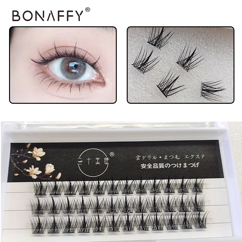 

3D Fluffy Cluster Eyelashes False Lash Premade Volume Fans Individual Eyelash Segmented Lashes Natural Fake Lashes Eye Extension