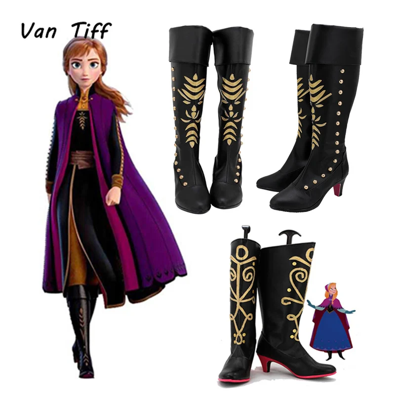 Adult Elsa Shoes Winter Cosplay Queen Elsa Shoes Anna Boot Princess Girl Princess Queen Shoes Boot High Boots For Women