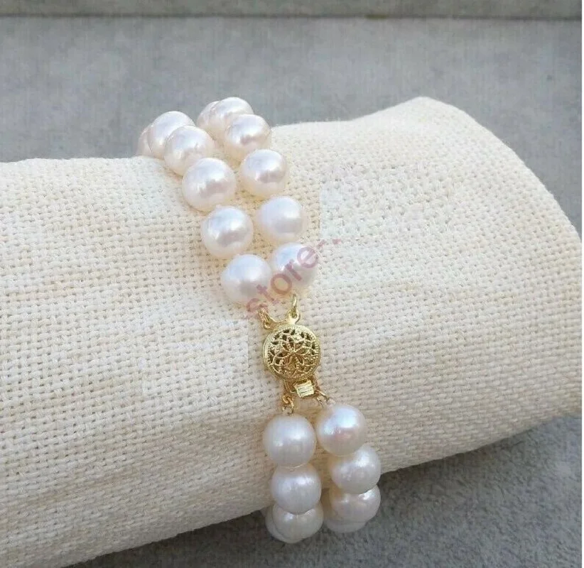 

Elegant 8-9mm AAAA South Sea White Pearl Bracelet 7.5-8"
