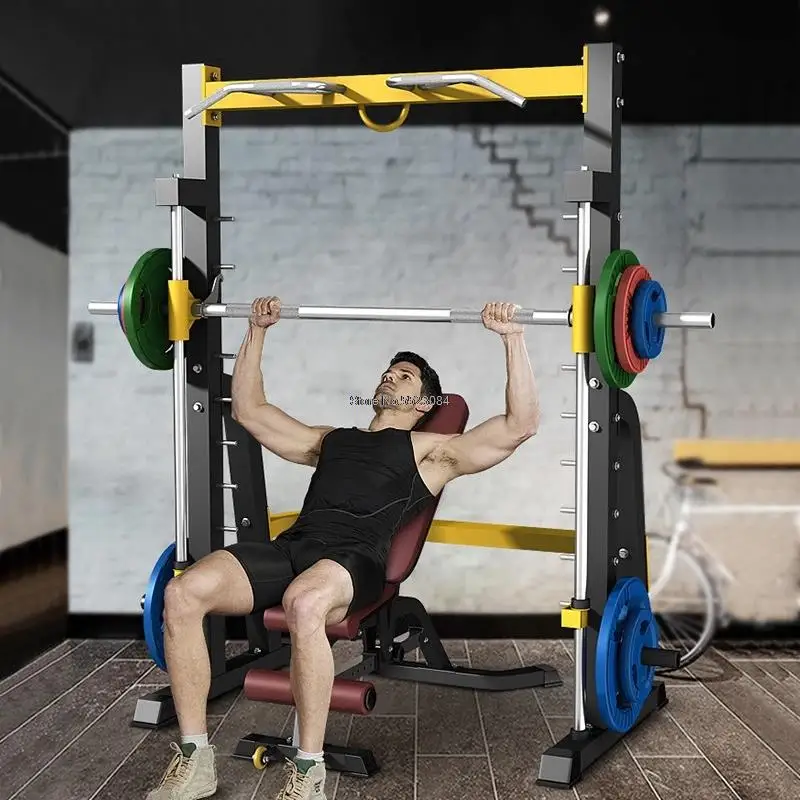 

Кровать для тяжелой атлетики, домашняя многофункциональная стойка для приседаний, скамейка, пресс, тренажер Смит, оборудование для фитнеса,...