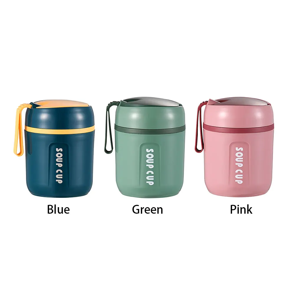 Контейнер для супа из нержавеющей стали Bento с ложкой Ланч-бокс пищевая банка