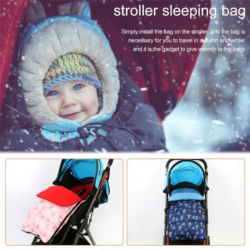 

Winter Thick Warm Baby Sleeping Bag Universal Bunting Bag Stroller Foot Cover Thickening Foot Cover