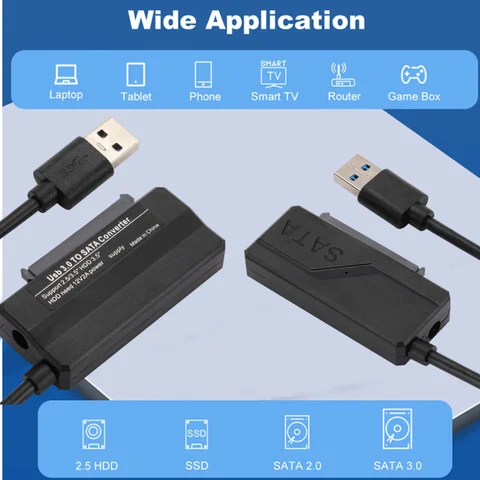 Кабель-адаптер USB к SATA 3, Sata к USB 3,0, поддержка 22Pin 2,5 3,5 дюймов
