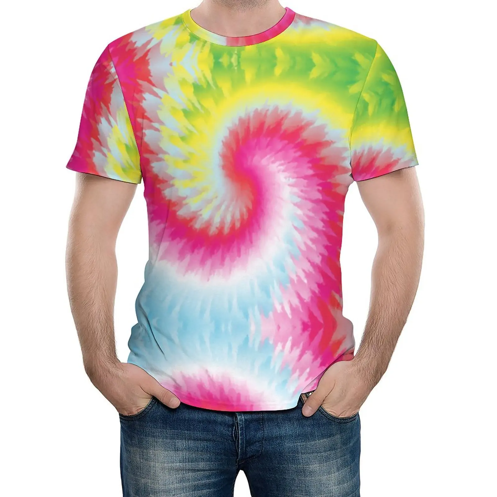 

T-shirts Tie Dye (26) Casual Graphic Activity Competition USA Size High Grade
