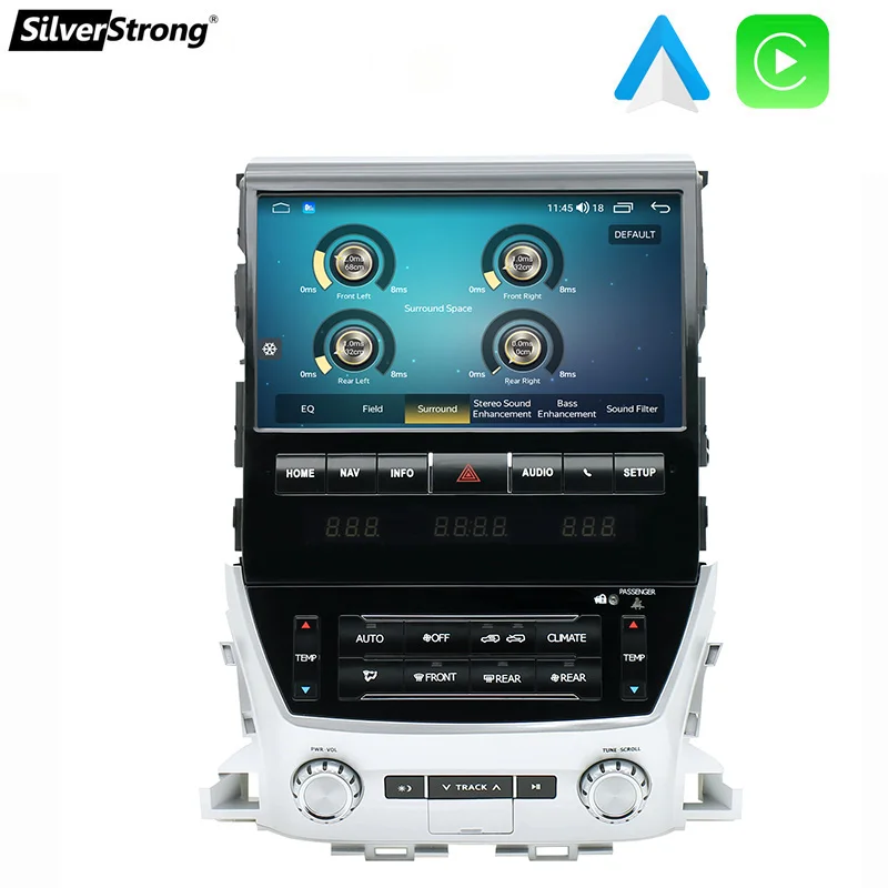 

SilverStrong OEM стиль автомобильный стерео GPS для Toyota LC200 Android Land Cruiser CarPlay 2016-2020, беспроводной Авто, стерео