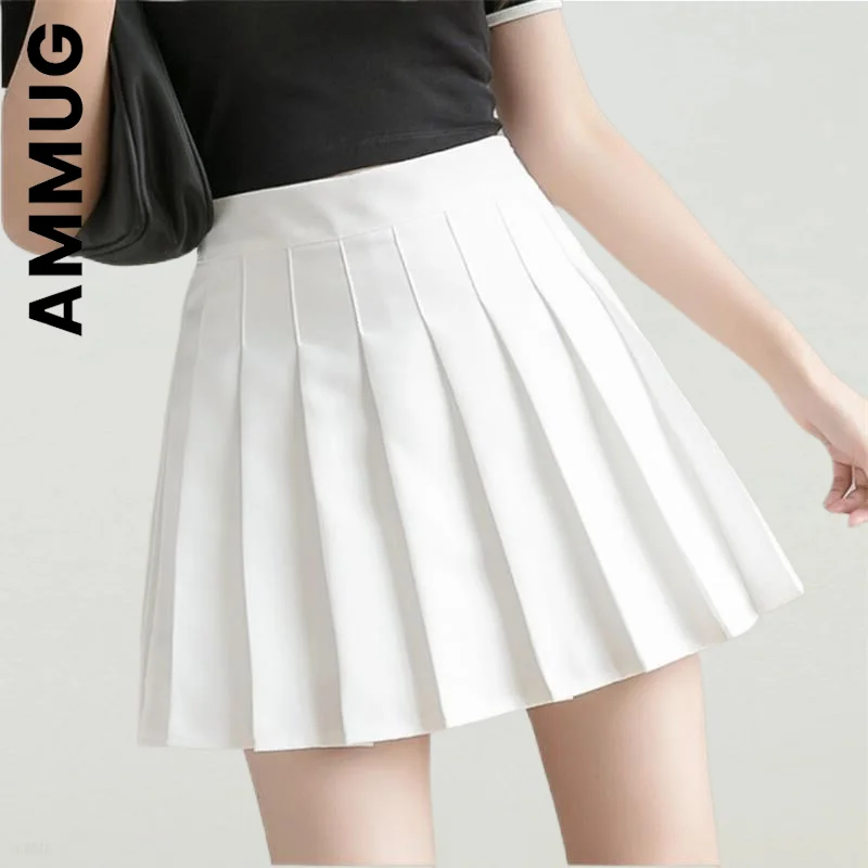 

Женская плиссированная мини-юбка с высокой талией, на осень/весну