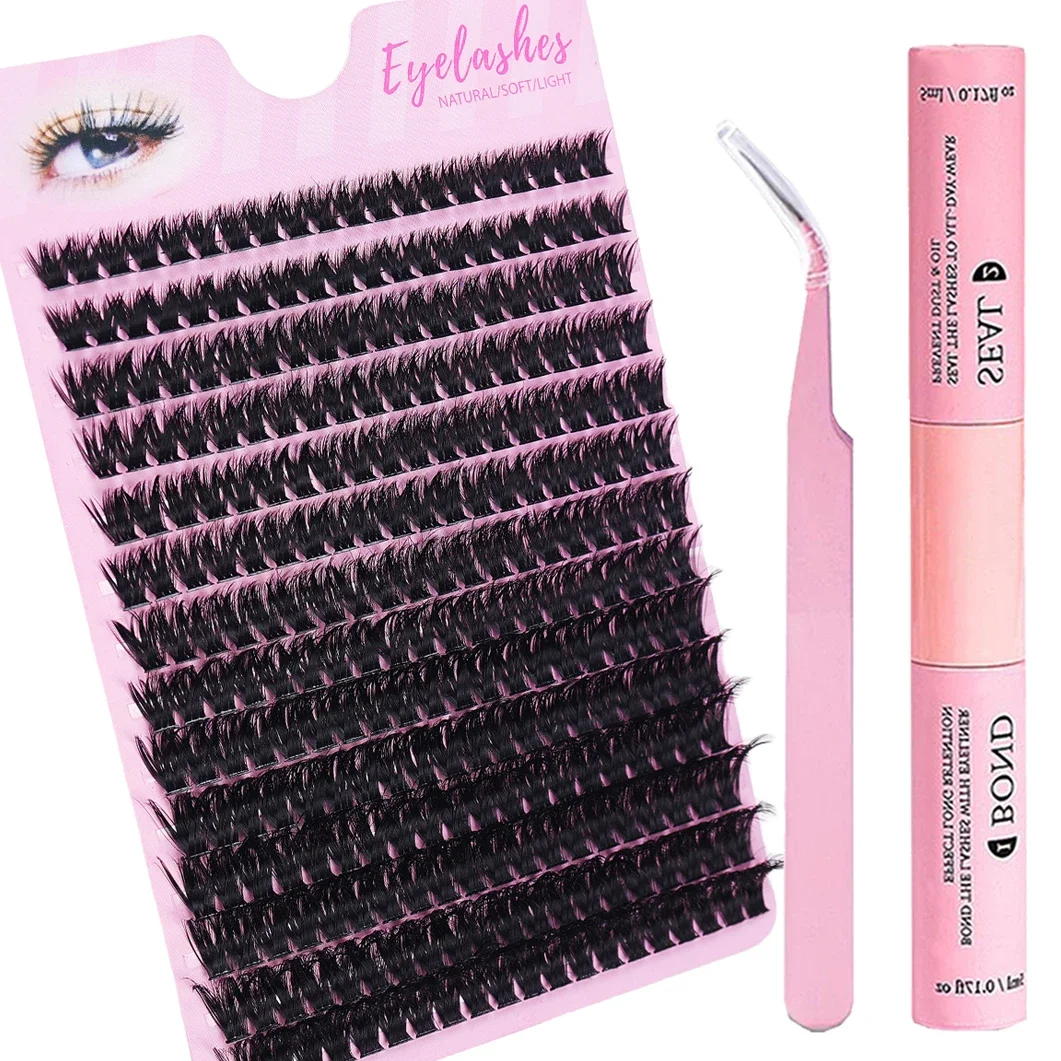 Набор для наращивания ресниц сделай сам 280 шт. индивидуальный кластер 80D 8-16 мм