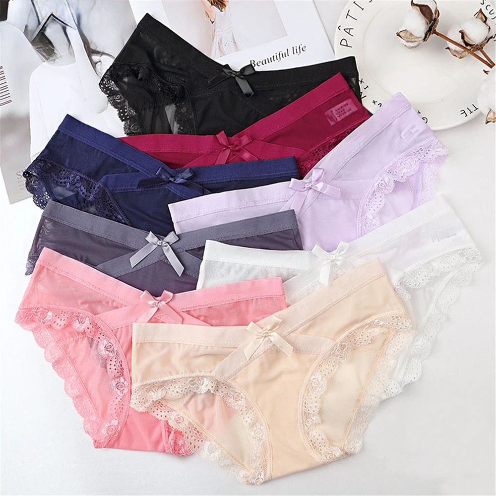 

Sexy Lace Panties Seamless Panty For Women Underwear Solid Female Briefs Intimates Hot Sale Transparent Lingerie S00580